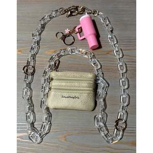 Save The Girls Clip & Go Ice Chain with Pouch and Mini Tumbler Keychain
